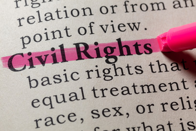 A photo of the words 'Civil Rights' highlighted in pink highlighter